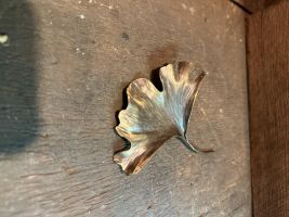 Bronze Ginko Leaf