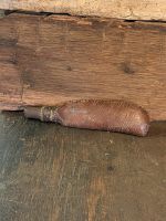 Black Powder Leather Flask