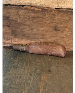 Black Powder Leather Flask